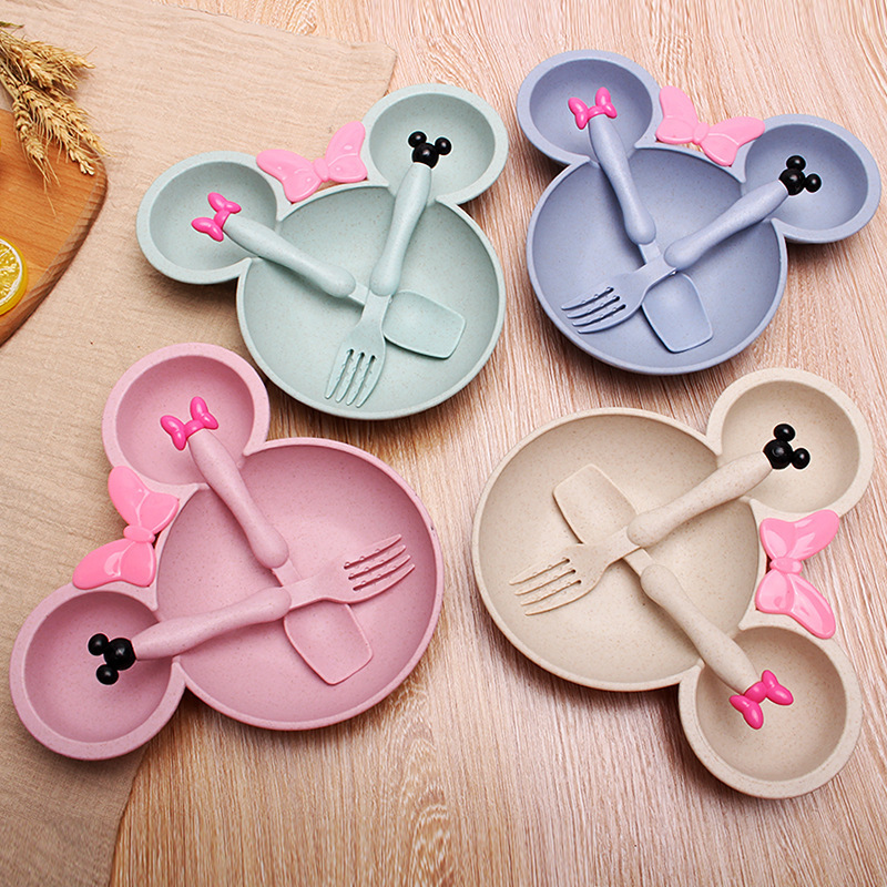 Baby Food Menu - Cartoon Baby Bowl Tableware Set, pratos