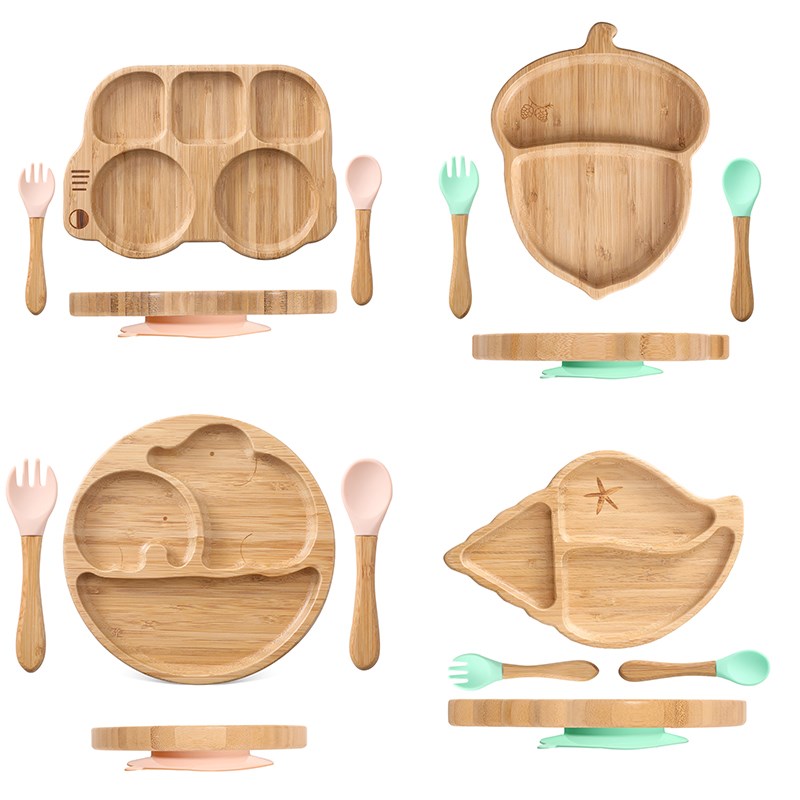 Baby Food Menu - Baby Feeding Tableware Set, Silicone, Garfo,