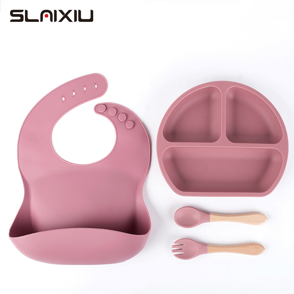 Baby Food Menu - 4 pçs silicone crianças utensílios de