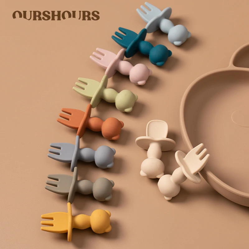 Baby Food Nutrition - Talheres de alimentação de silicone macio
