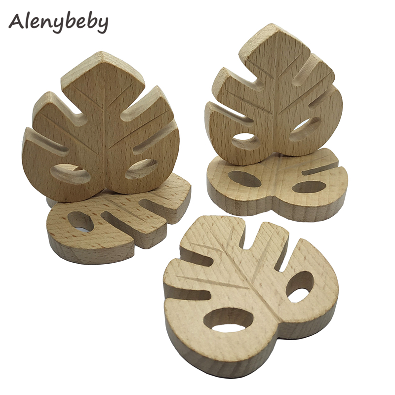 Baby Food Organic - Mordedor de madeira natural em forma