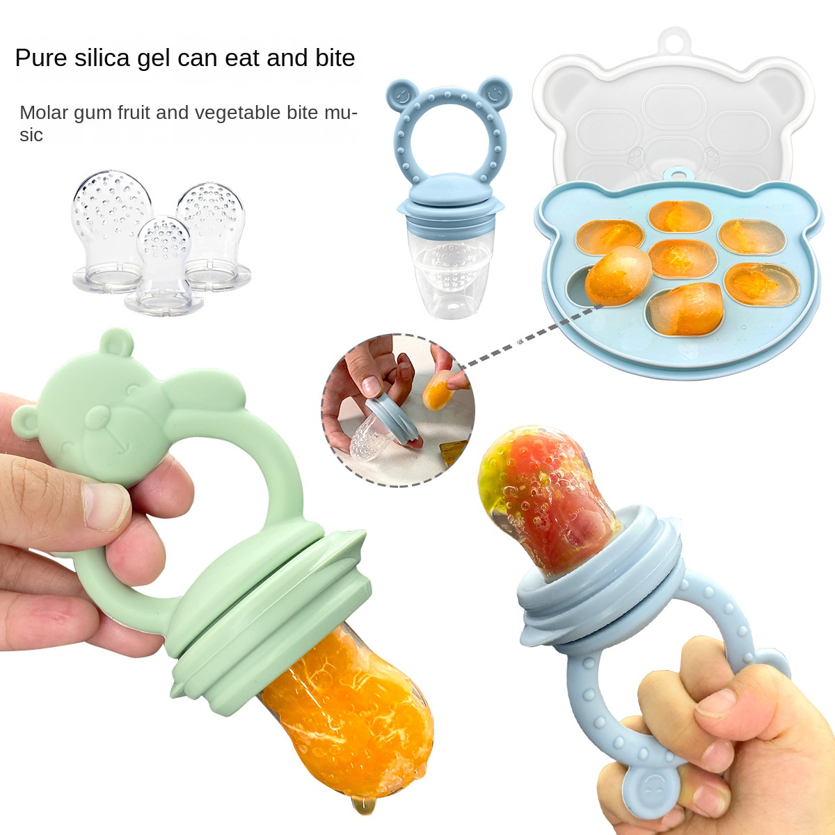 Baby Food Nutrition - Mordedor de silicone comestível do bebê,