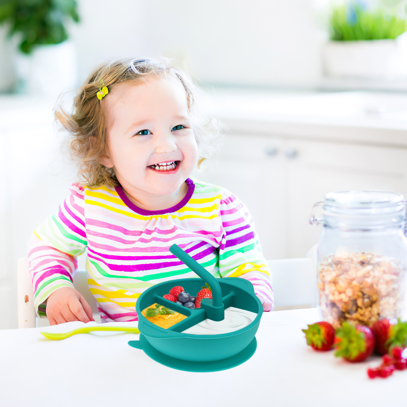 Prato de jantar de silicone an - Baby Food Dinner avaliação e preço