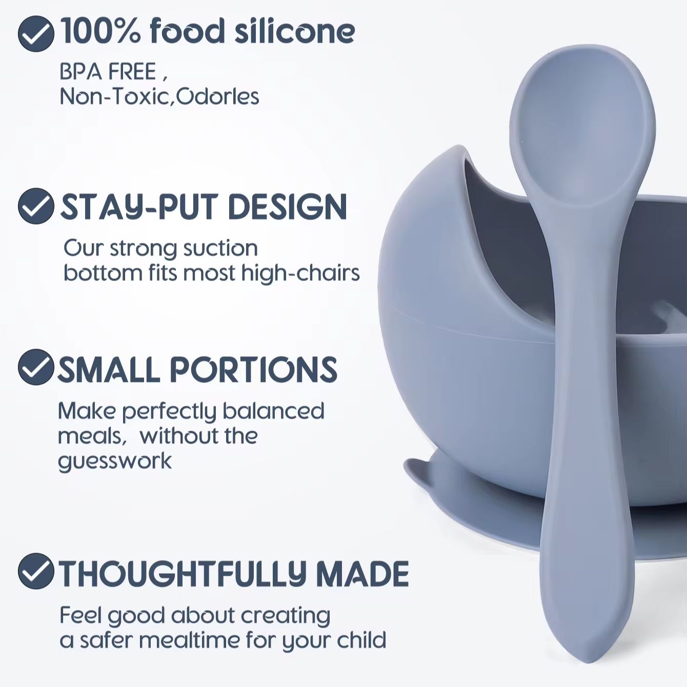 Tigela de silicone com ventosa - Baby Food Dinner avaliação e preço