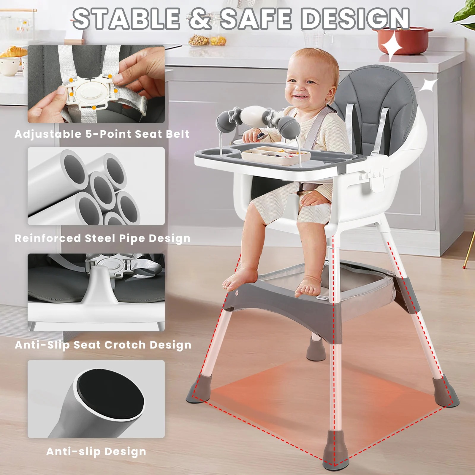 Cadeira Alta Ajustável para Be - Baby Food Chair avaliação e preço