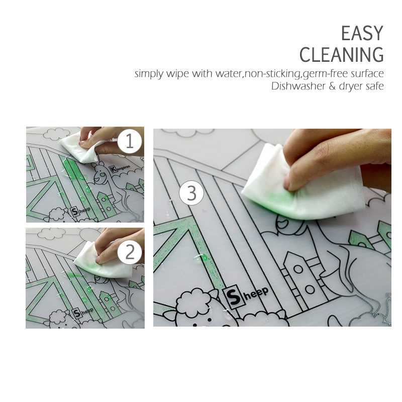 Silicone bebê placemat 1pc ute - Baby Food Table avaliação e preço
