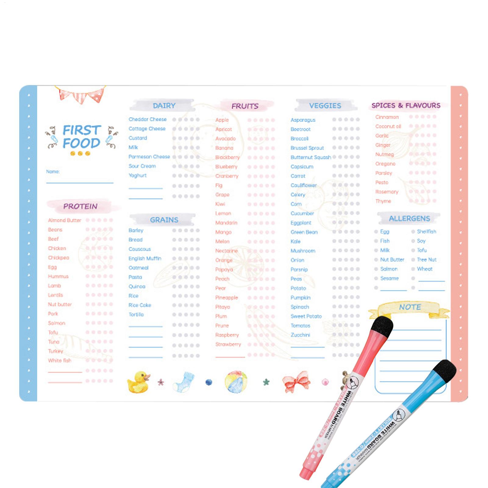 Quadro Magnético de Primeiros  - Baby Food Tracker avaliação e preço